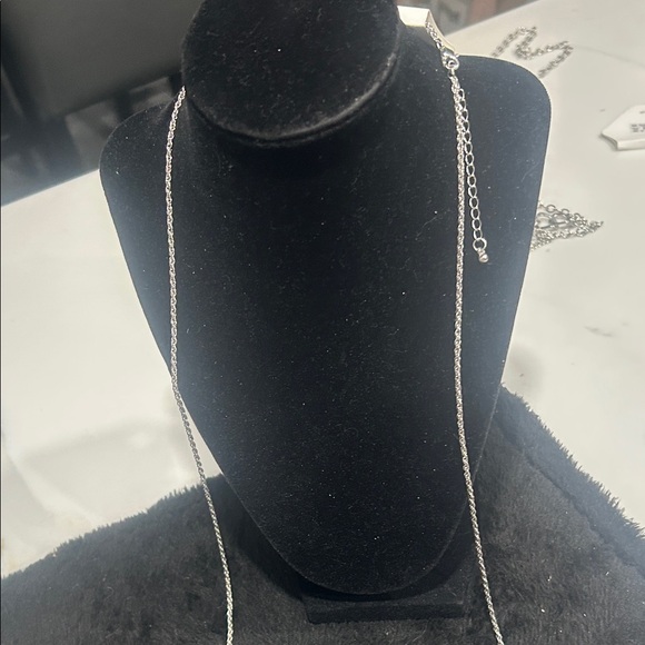 Christopher & Banks Silver Necklace with Turquoise Pendant and Dark Blue Tassel - Picture 8 of 12